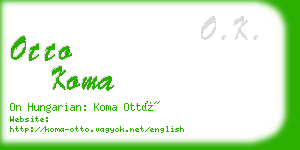 otto koma business card